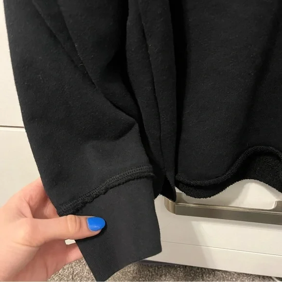 Aerie Black Lace Up Crewneck - Picture 5 of 5